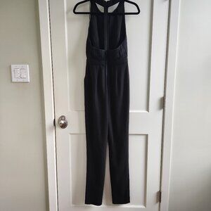 Alice + Olivia Pleated Halter Black Formal Jumpsuit NWT Size 4
